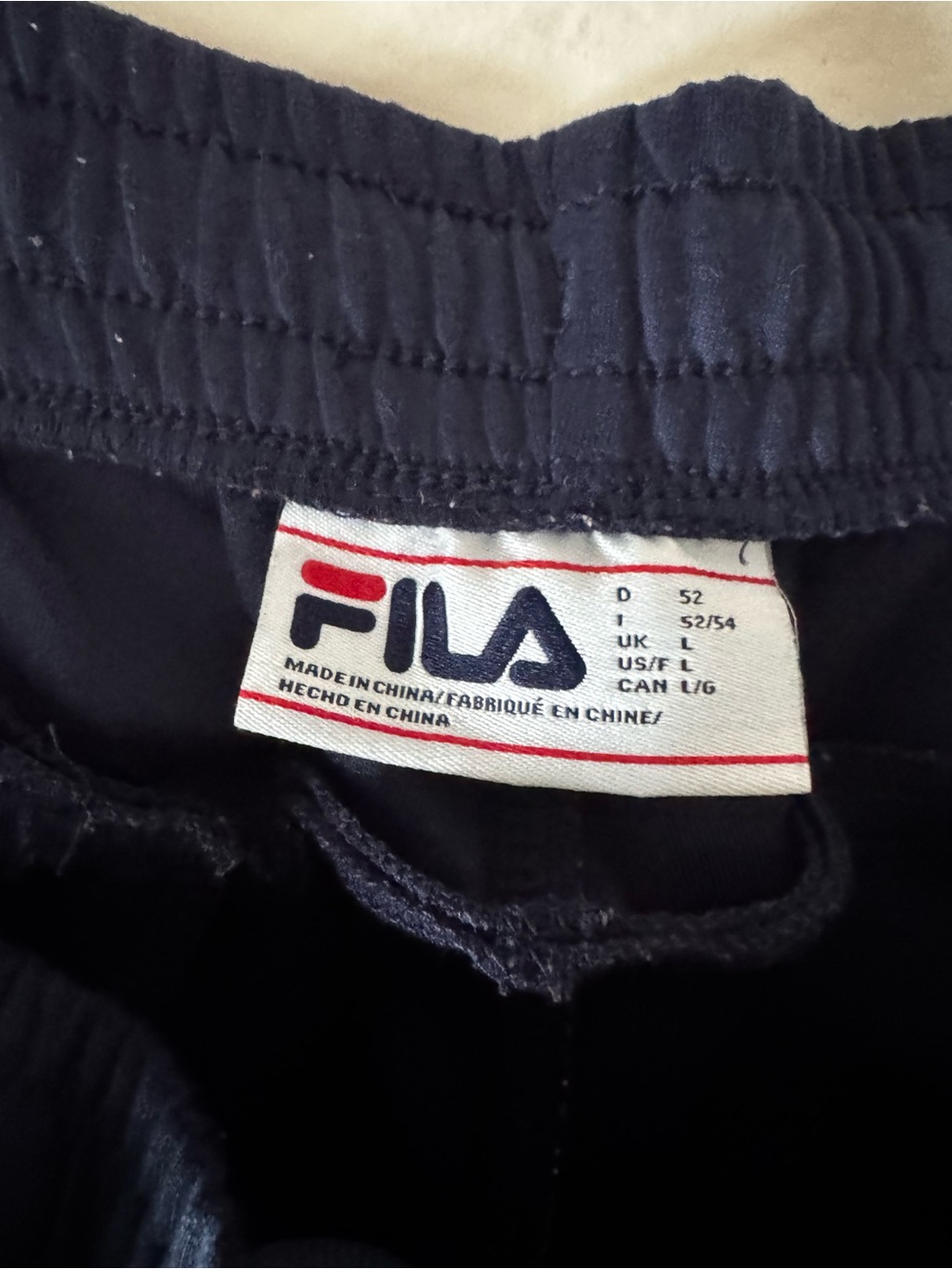 Fila Navy Drawstring Track Pants with Logo Tag - Picture 2 of 10
